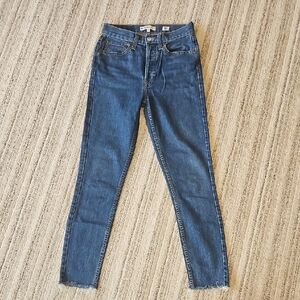 Re/Done Deep Blue Skinny Jeans